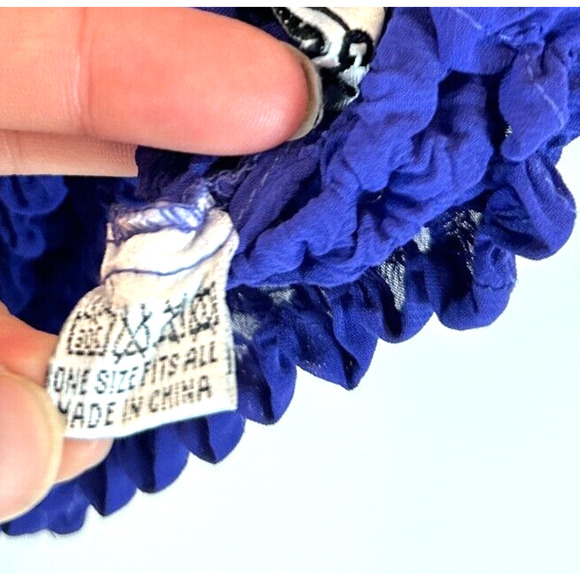 Vintage 90s Creazioni Effeci Womens Scrunch Top One Size Popcorn Textured Retro - Picture 4 of 5